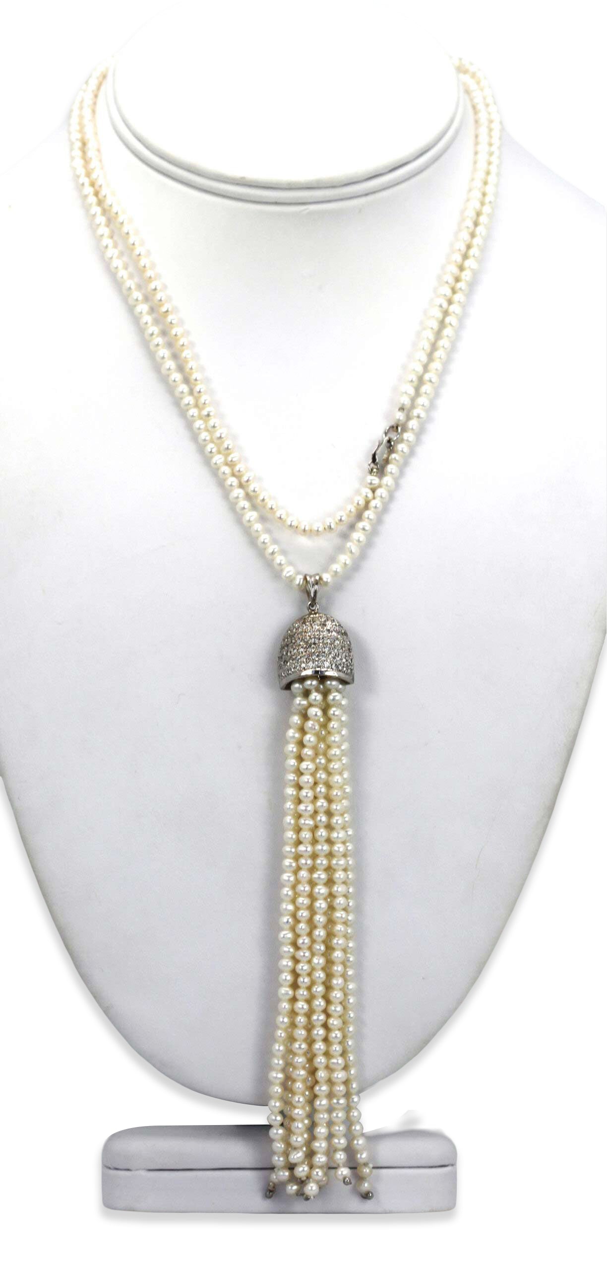 18K White Gold Pearl Necklace
