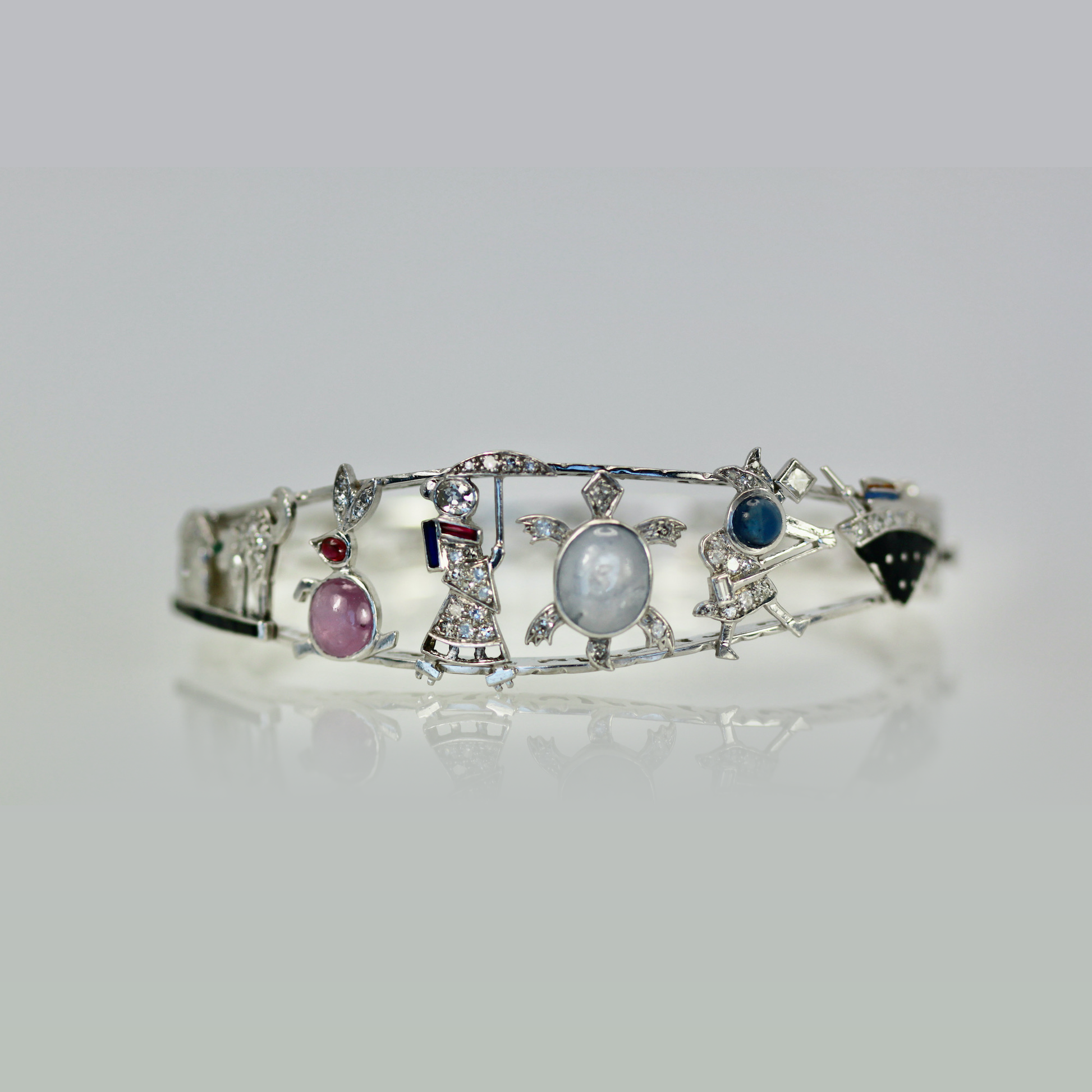 Antique Art Deco charm bracelet