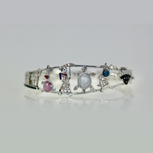 Antique Art Deco charm bracelet