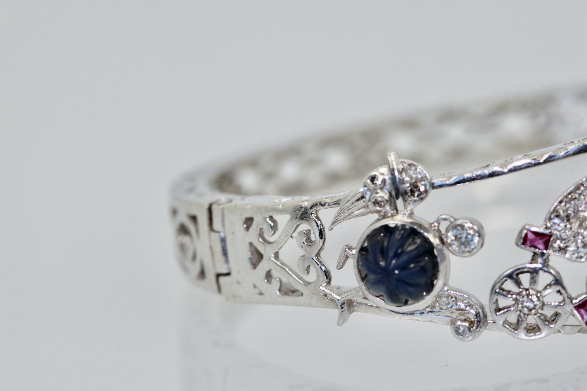 Art Deco Platinum Charms on Bracelet (2)