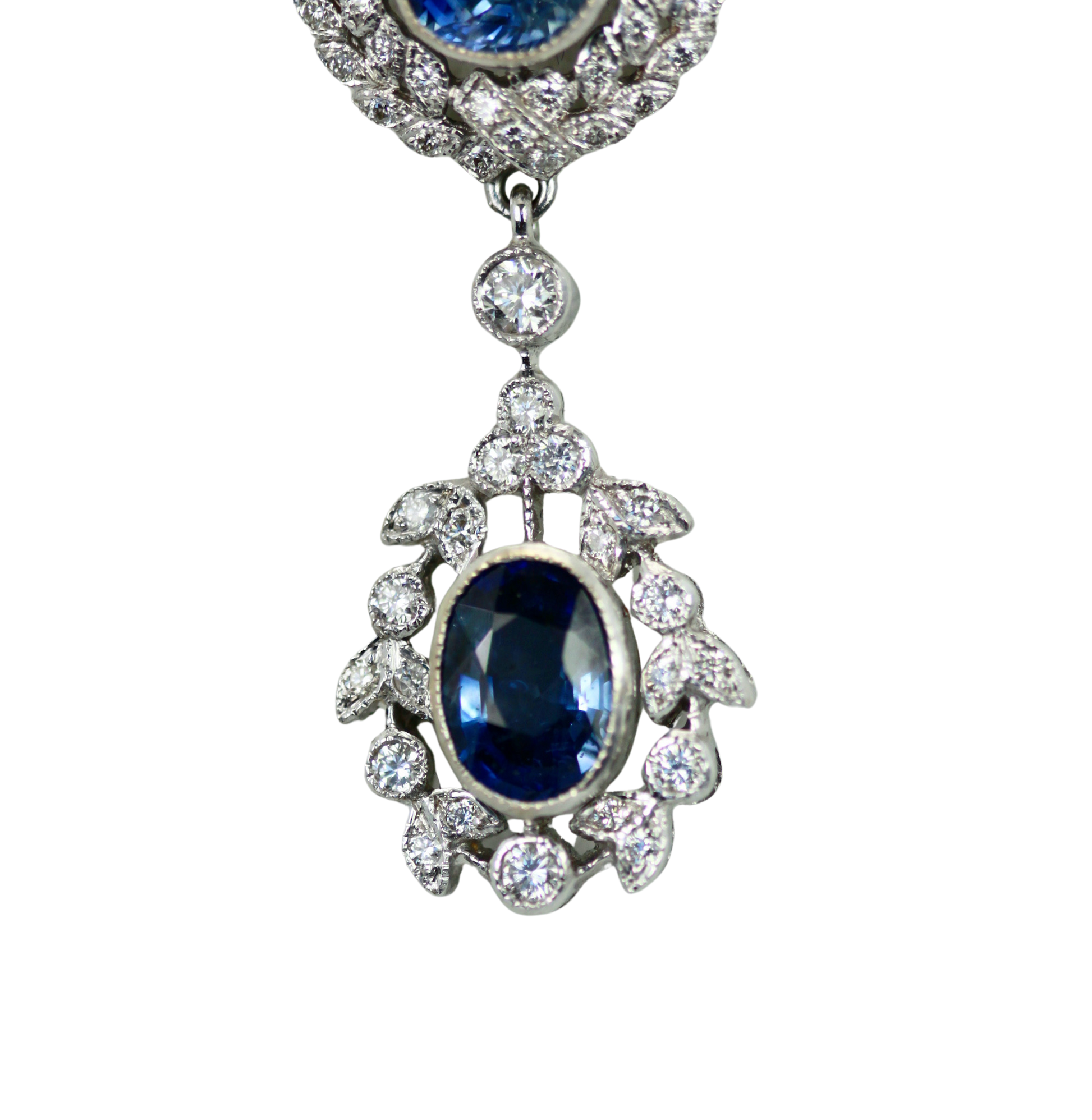 18K diamond sapphire necklace