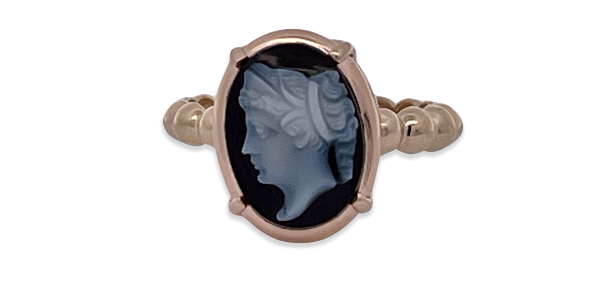 Lady portrait cameo ring