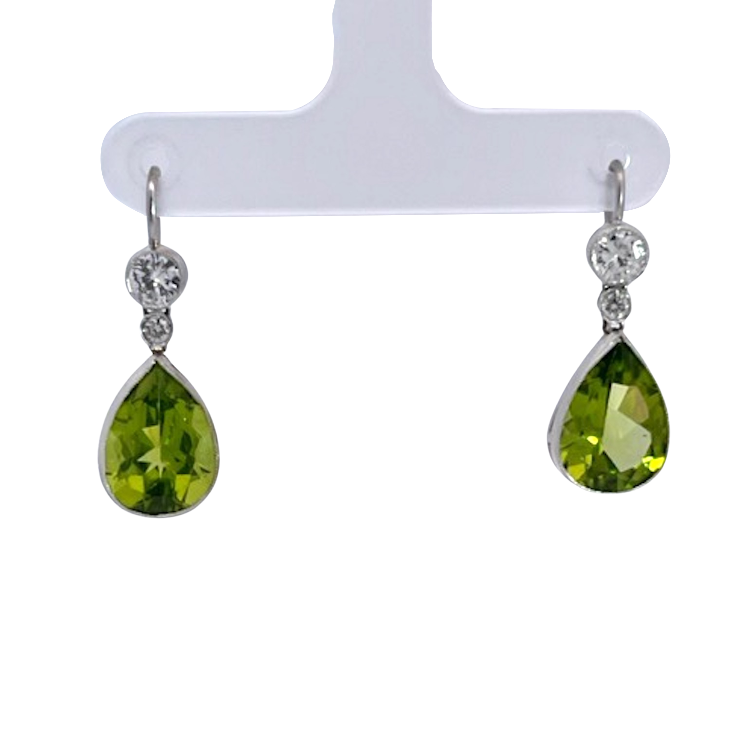 Vintage peridot earrings, 15K