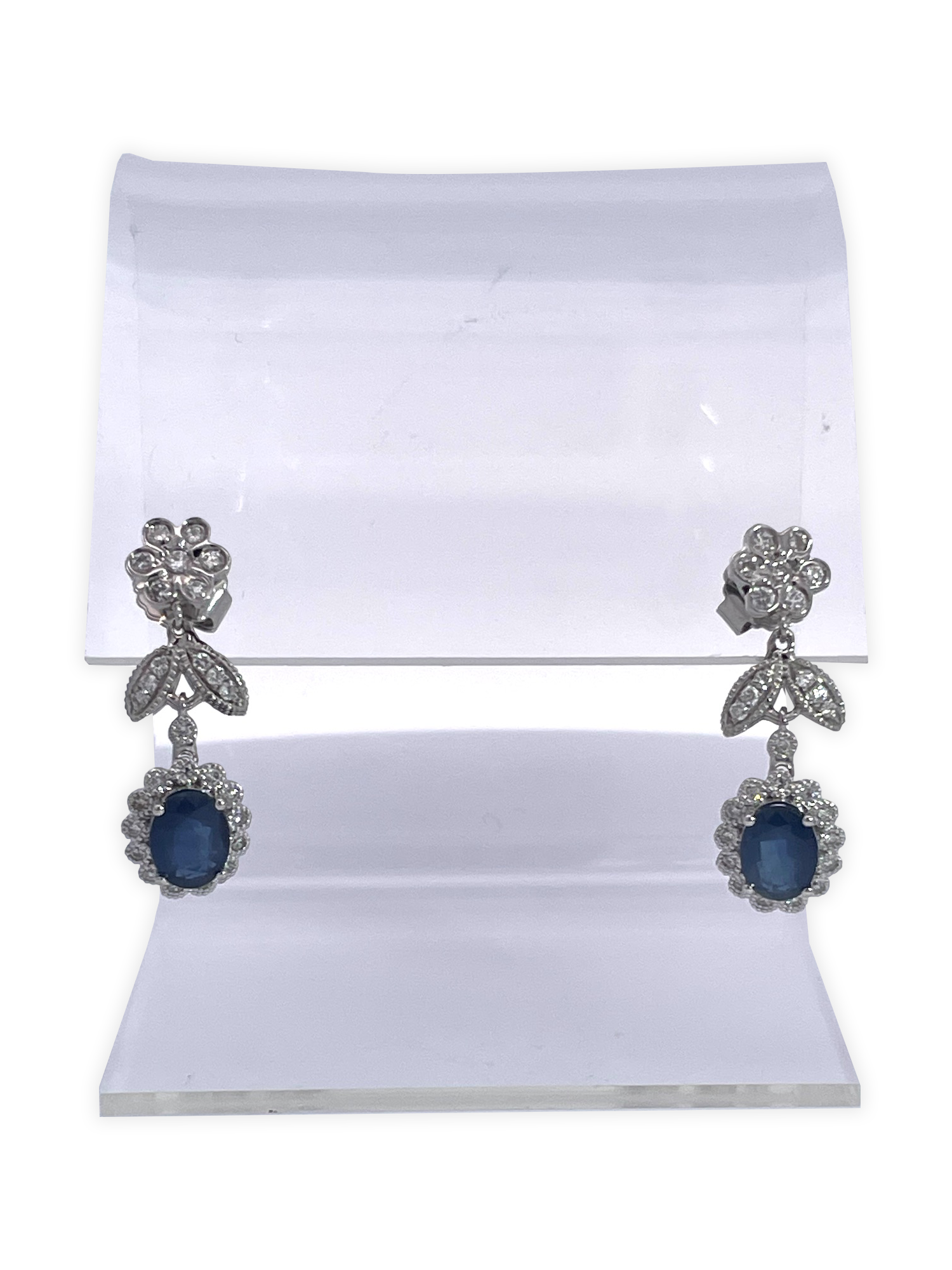 Elegant sapphire drop earrings