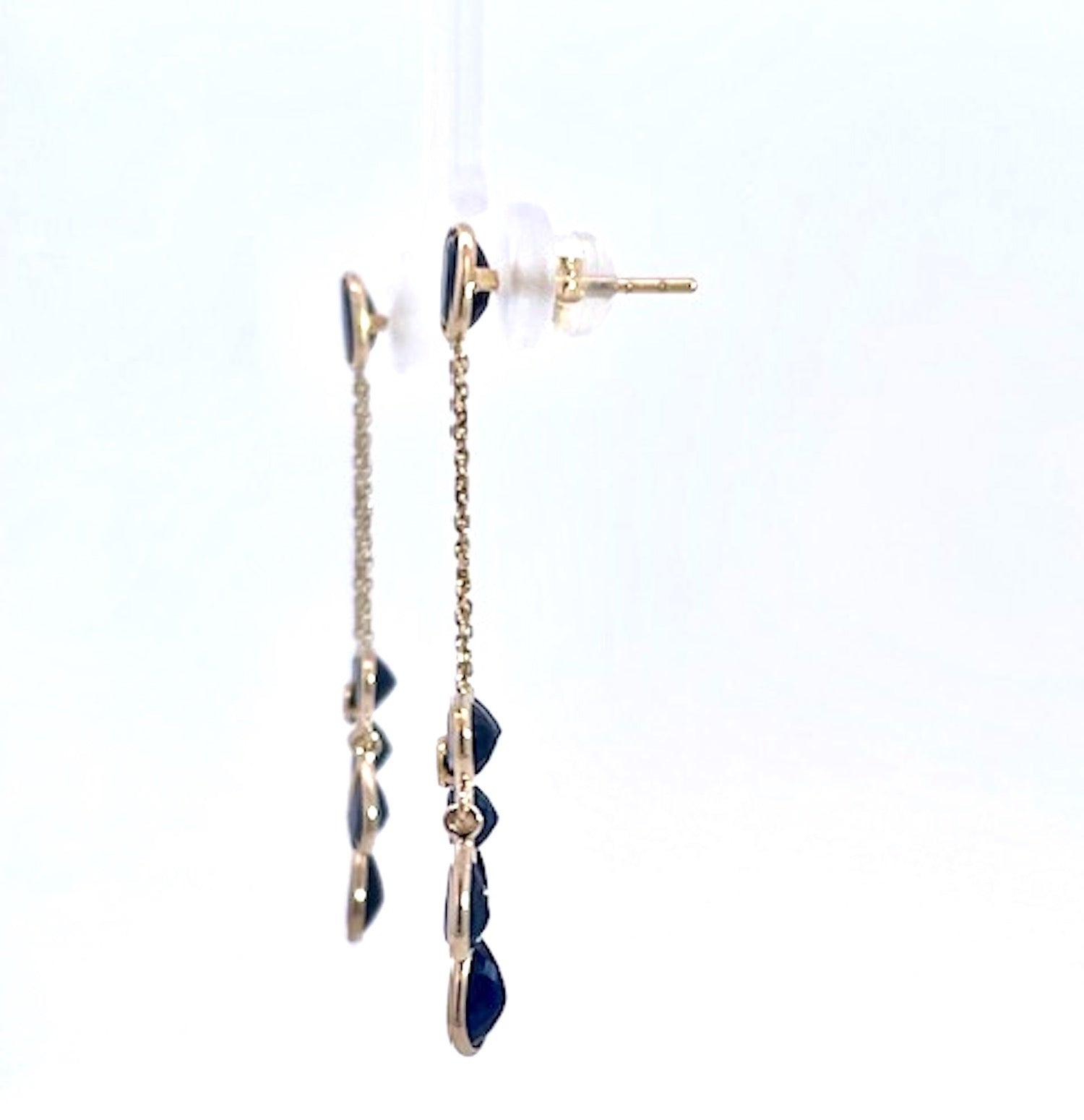 Diamond and sapphire earrings
