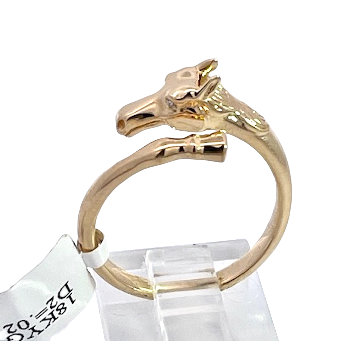 Stylish 14K horse ring by Doves