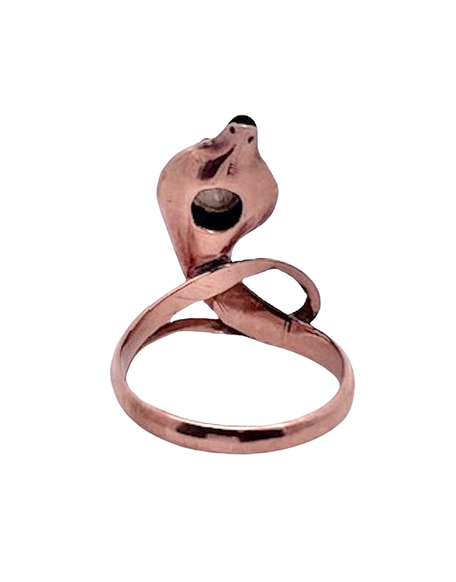 Rose gold snake-shaped ring 