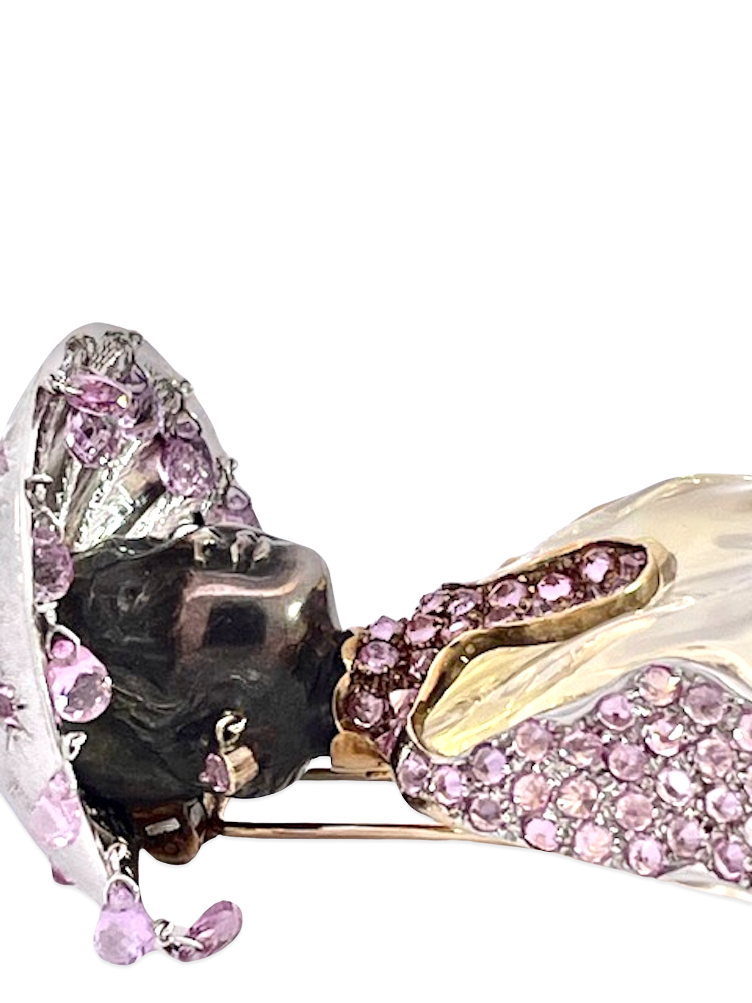 Nardi enamel lady brooch