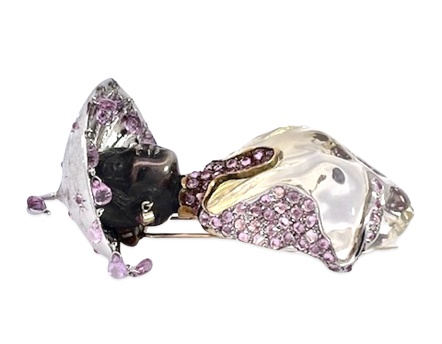 Nardi enamel lady brooch
