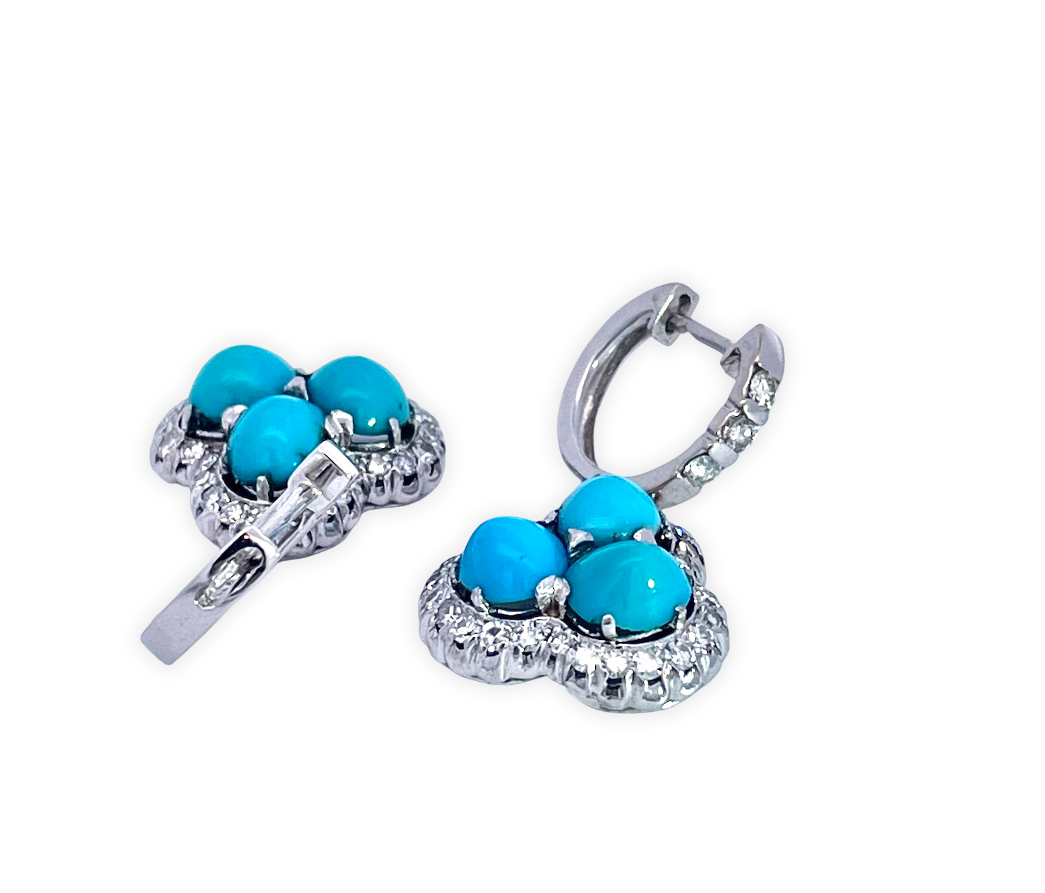 Persian Turquoise Earrings 18K