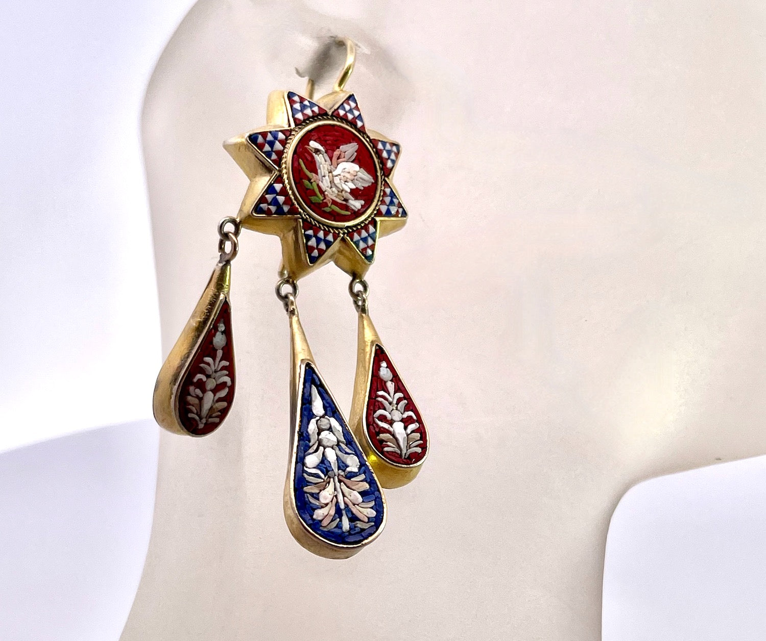 1880s Micro Mosaic Earrings