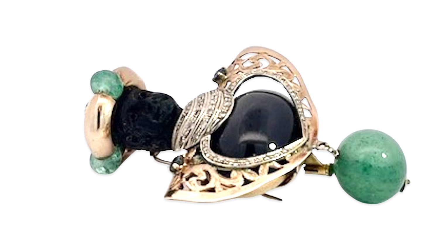 Blackamoor brooch with gems