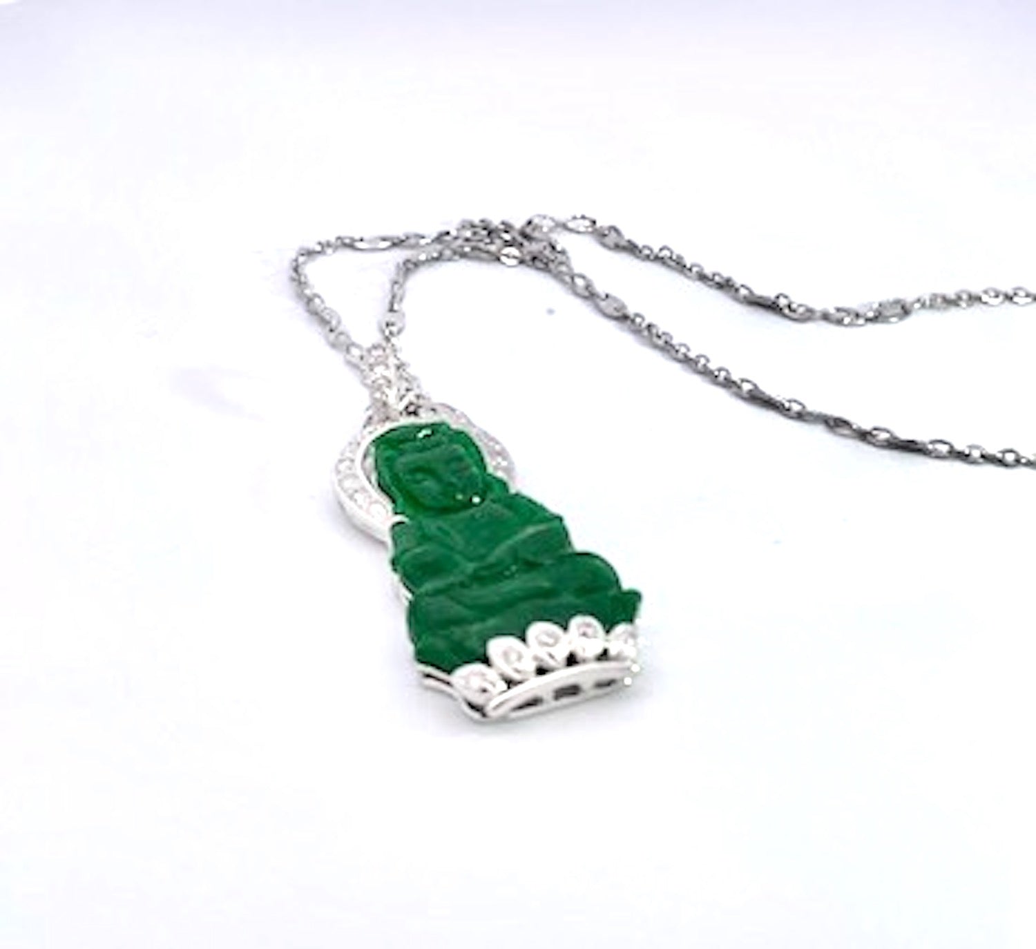 Guanyin Necklace with Diamond Base