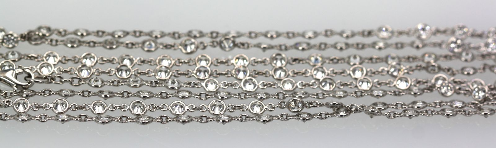 Diamond Platinum Eternity Necklace