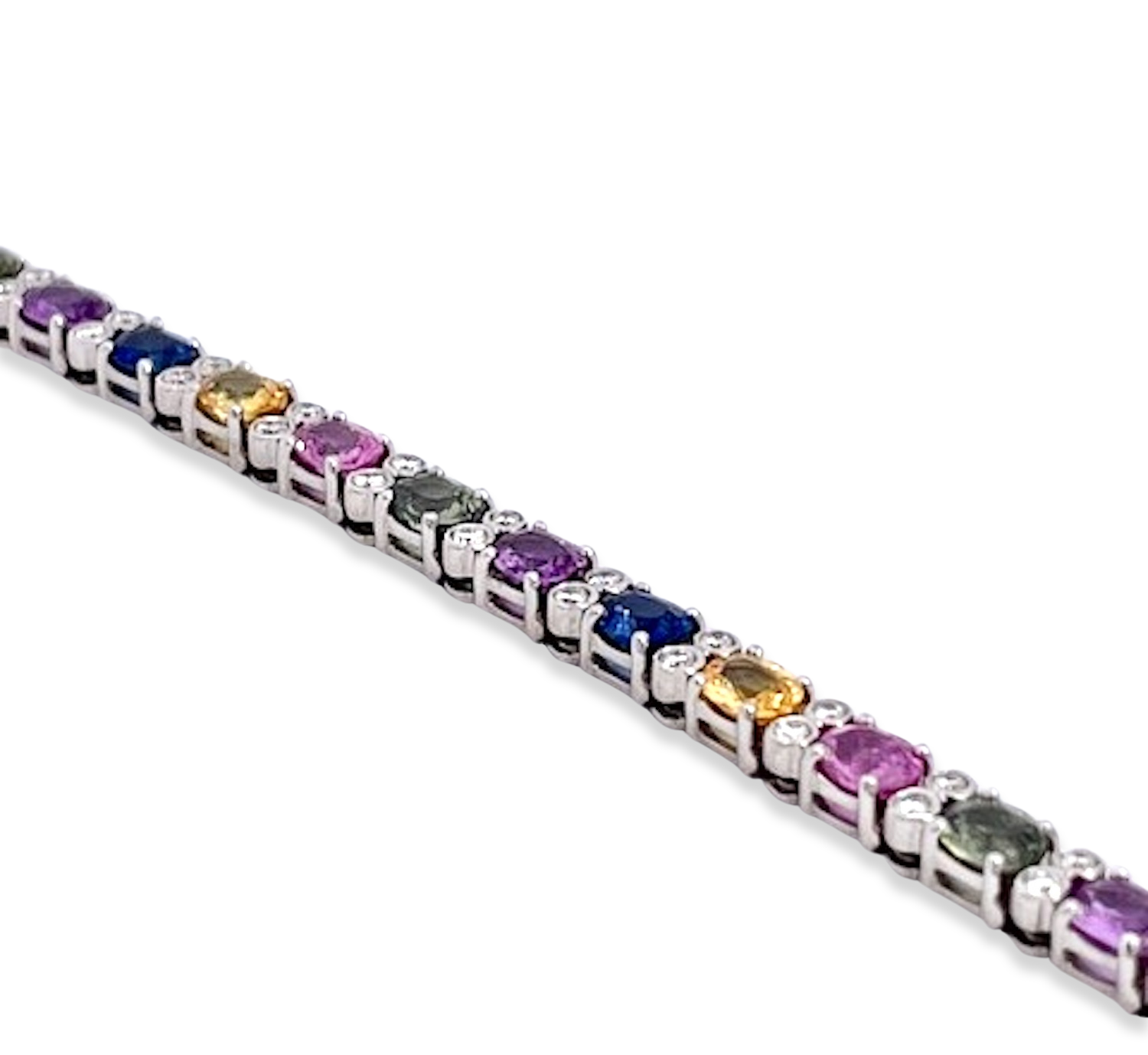 Multi Colored Fancy Sapphire Diamond Bracelet