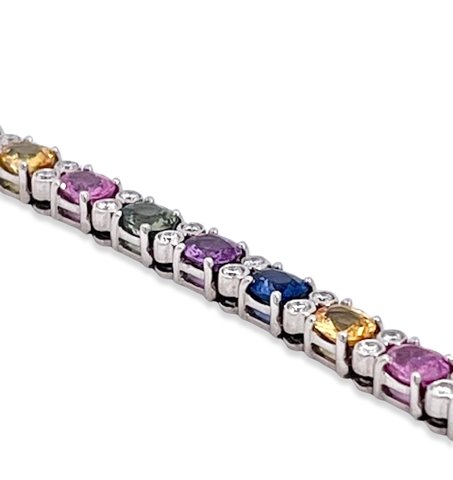 Multi Colored Fancy Sapphire Diamond Bracelet
