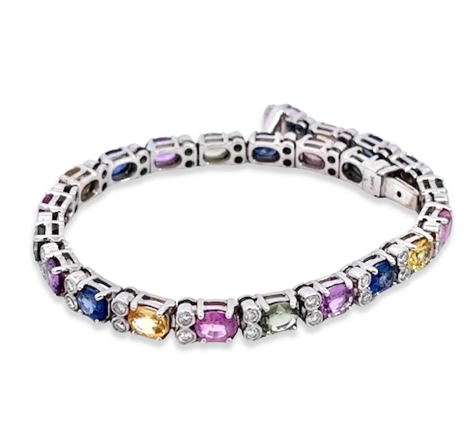 Multi Colored Fancy Sapphire Diamond Bracelet