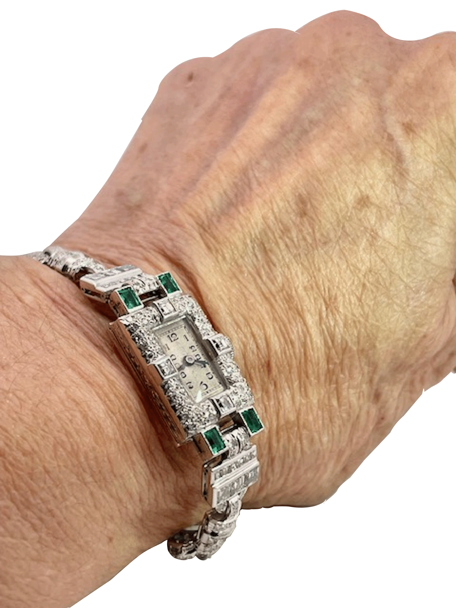Deco Emerald Diamond Watch