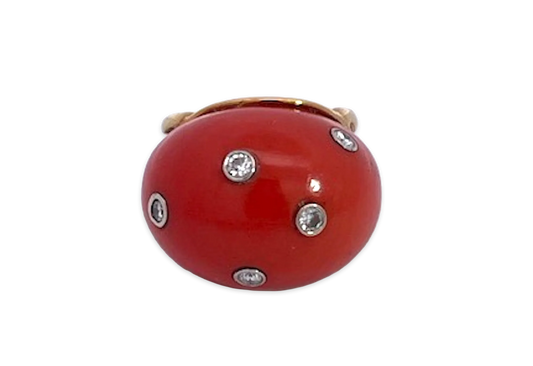 Coral Dome Ring