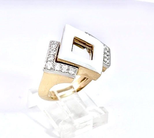 David Webb 18K Enamel Ring