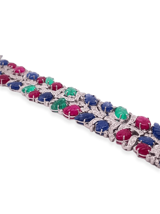 Tutti Frutti Bracelet 18K White Gold