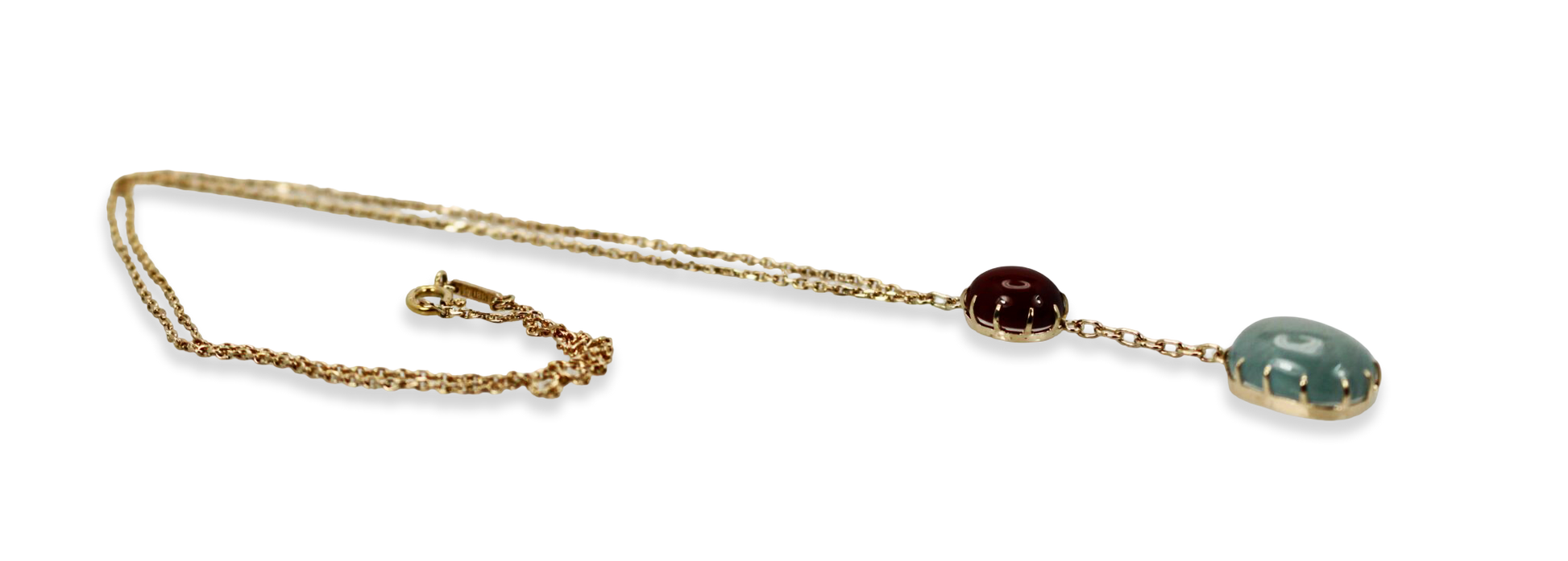Blue Aquamarine Ruby Necklace