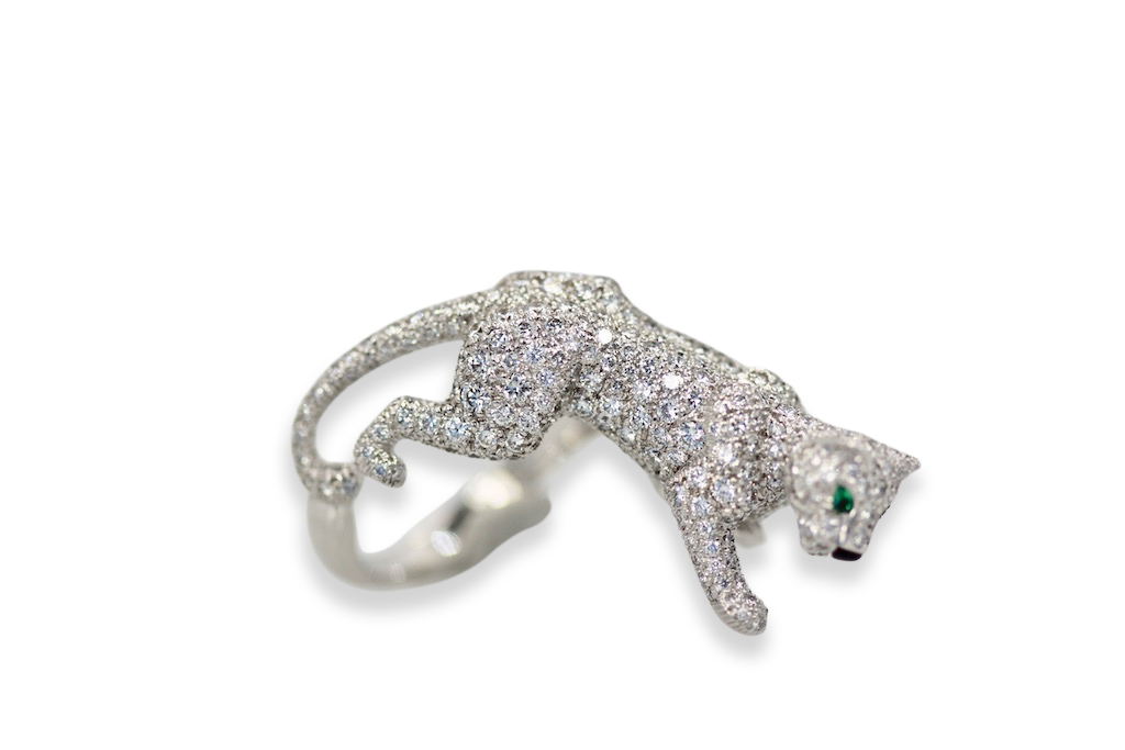 Cartier Diamond Walking Panthere Ring