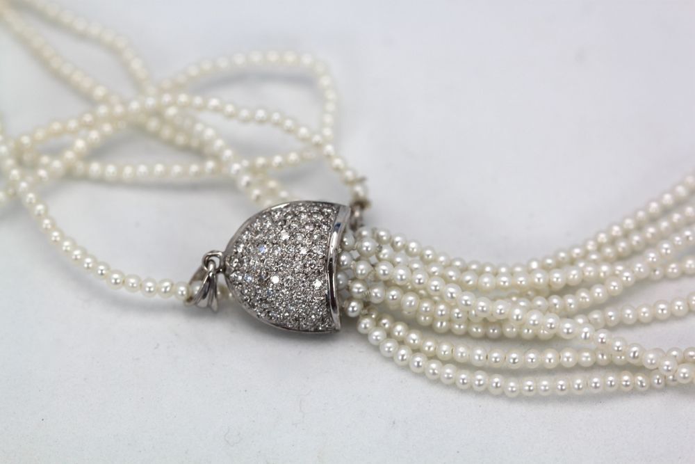 Pearl Tassel Drop Necklace 18K