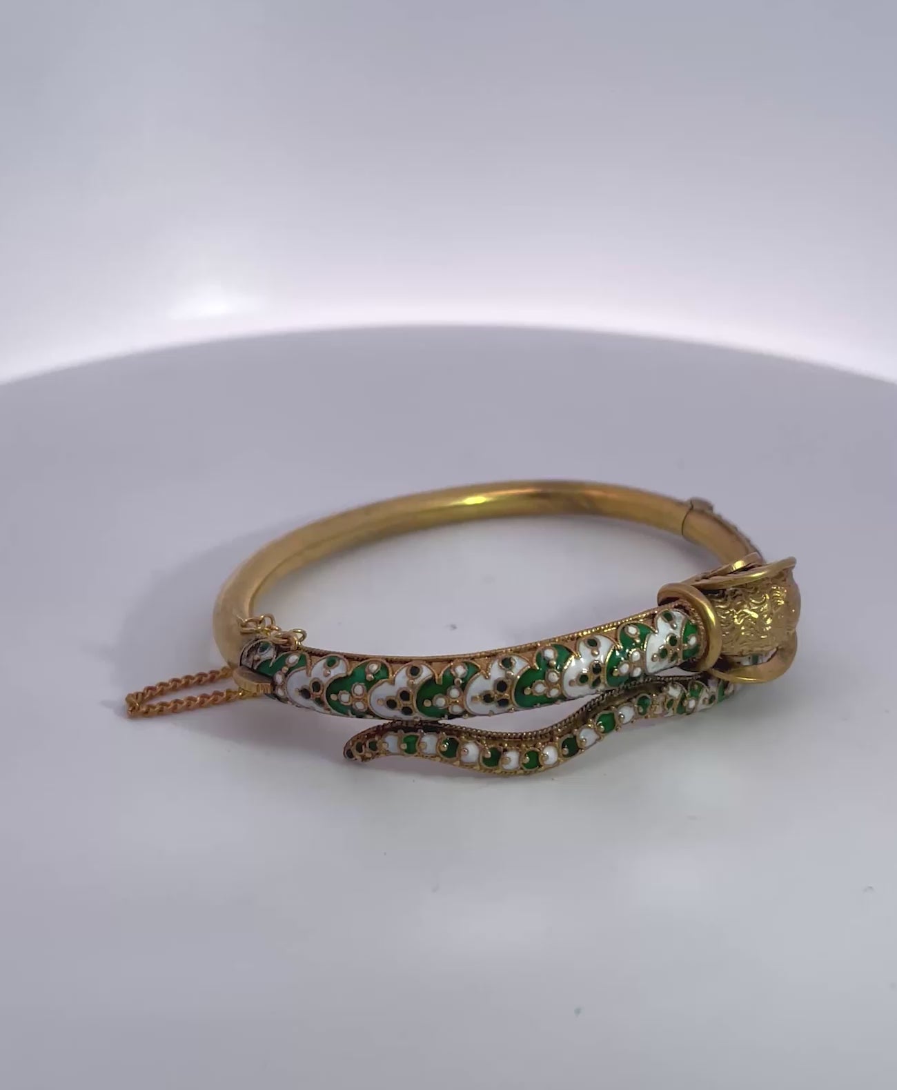 Enamel Ram Bracelet 9K