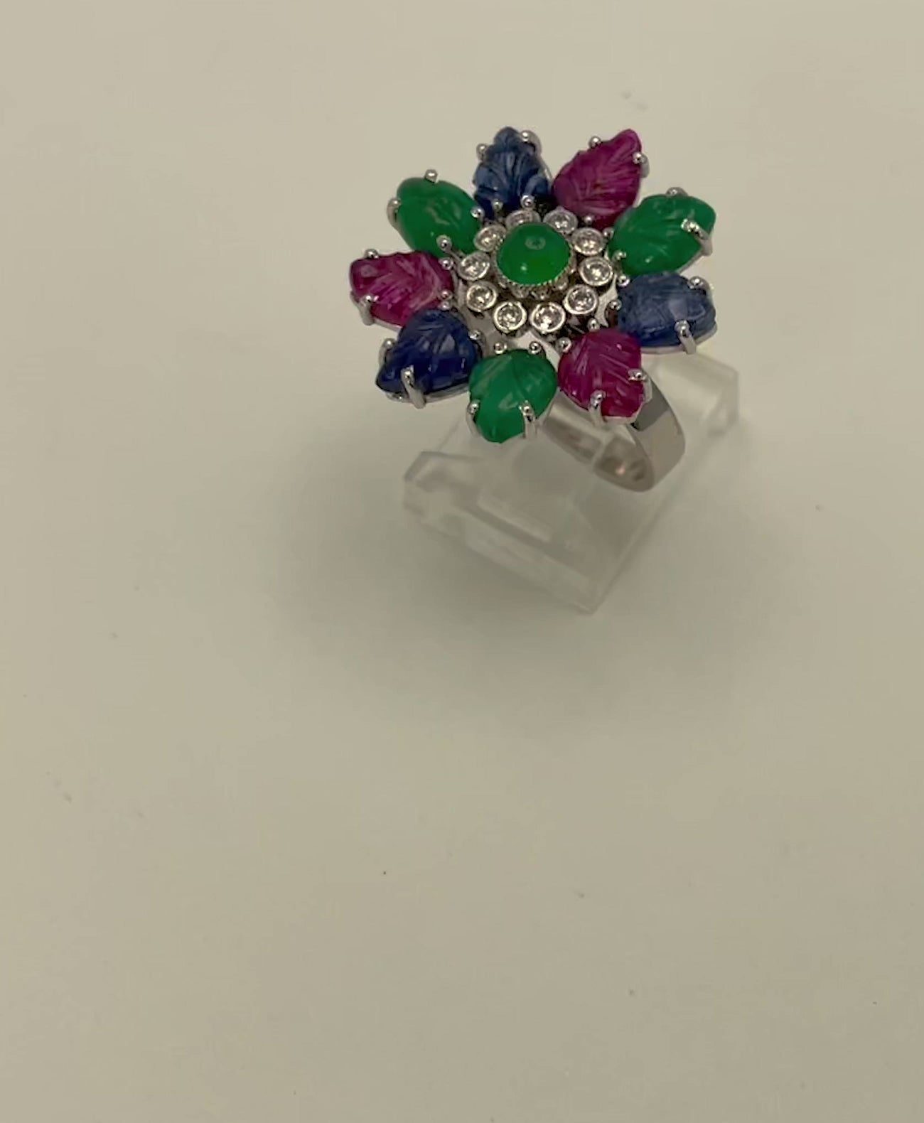 Tutti Frutti Ring, Emeralds, Rubies, Sapphires and Diamonds