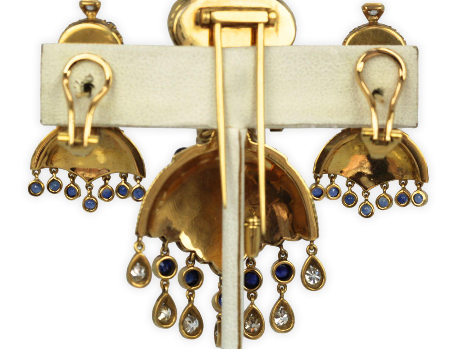 Antique Blackamoor 18K Yellow Gold Brooch And Earrings