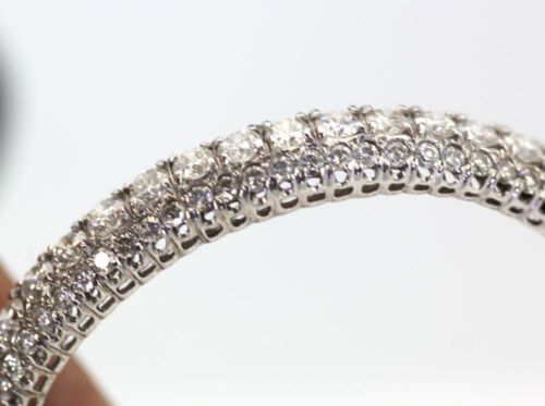 Diamond Bangle Bracelet With White Gold – section