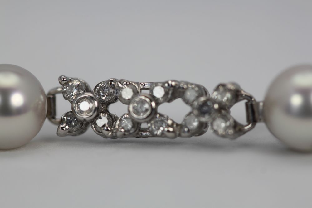Estate Akoya Pearl Bracelet With Diamonds – focus diamonds