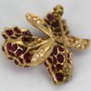 Ruby & Diamond Orchid Pin / Necklace - back