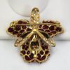Ruby & Diamond Orchid Pin / Necklace - pin back
