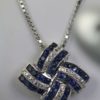 Diamond & Sapphire Geometric Necklace
