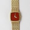 Vintage Estate Piaget Coral Faced 18K Ladies Wrist Watch - entire front