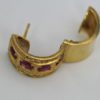Gold Ruby & Diamond Moghul Earrings - single open