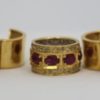 Gold Ruby & Diamond Moghul Earrings - with matching ring
