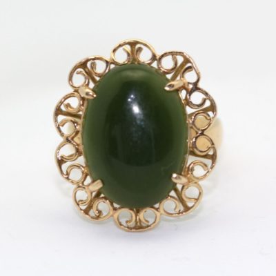 Vintage Jade Ring Circa 1960'S