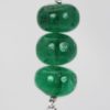 Emerald Bead & Diamond Drop Earrings - detail