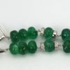 Emerald Bead & Diamond Drop Earrings - set