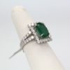 Emerald Diamond Ring - model close up #3