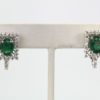 Emerald Diamond Earrings - on stand
