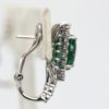 Emerald Diamond Earrings - left side