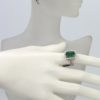 Emerald Diamond Earrings - single with ring
