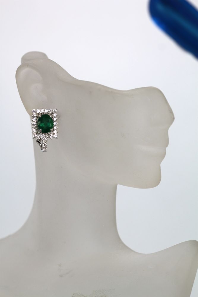 Emerald Diamond Earrings – model #4