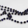 Vintage Lapis Lazuli Flower Cross Pendant On Lapis Bead Necklace - beads
