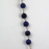 Vintage Lapis Lazuli Flower Cross Pendant On Lapis Bead Necklace - beads #2