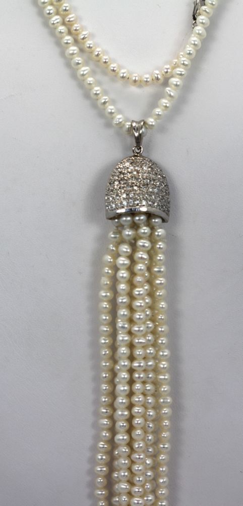 Natural Baby Seed Pearl Necklace – tassel